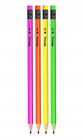 Zestaw ołówków trójkątnych HB z gumką neon mix Colorino - 4 szt.