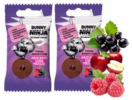 Rollsy Owocowe Bunny Ninja Jabłko Malina Porzeczka 15g x2