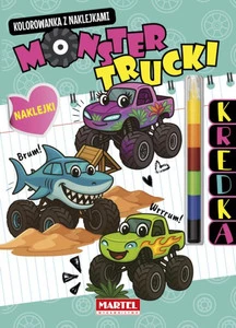 Kolorowanka MONSTER TRUCKI z Kredką Modułową i Naklejkami Martel
