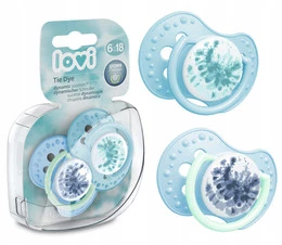 LOVI Smoczek DYNAMICZNY Sylikonowy TIE DYE Niebieski 6-18M+ 22/919