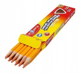 INSPIRIA Kredki Trójkątne Ołówkowe CIELISTY Jumbo 12 Sztuk