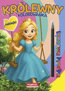 Kolorowanka KRÓLEWNY z Kredką Tęczową i Naklejkami Martel