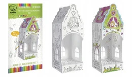 Kolorowanka Składana MINI 32 cm, "Domek ul. Marchewkowe Pole 3" Monumi