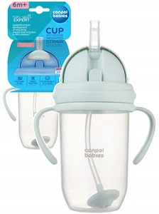 Canpol KUBEK NIEKAPEK Bidon z Obciążoną SŁOMKĄ 270 ml ZIELONY 6M+