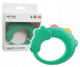 AKUKU Silikonowa Grzechotka KROKODYL Dla Niemowląt A0539
