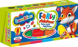 Farby Plakatowe Szkolne 8 Kolorów Bambino