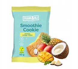 FRANK&OLI Ciastko Owsiane Smoothie ANANAS MANGO KOKOS Wegańskie 50g