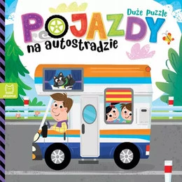 Książeczka-Puzzle Pojazdy na Autostradzie – Grażyna Wasilewicz | Aksjomat | 18x18cm | 8 stron