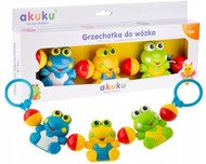 Grzechotka Zawieszka Do Wózka Łóżka ŻABKI Sensory Akuku 0353