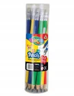 20x Ołówek Trójkątny GRUBY HB z Gumką i Miejscem Na Podpis TUBA Colorino
