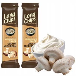 LONG CHIPS Chipsy Ziemniaczane o Smaku ŚMIETANY I GRZYBÓW 75g x2