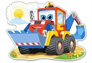 Puzzle MAXI 12 Układanka Auto KOPARKA Maszyna Budowlana Słońce 3+ Castor