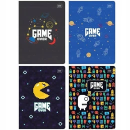 4x Zeszyt A5 16 Kartek Trzy Linie Game Gry Gaming Interdruk