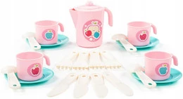 Polesie ZESTAW Do HERBATY 22 Elementy Talerze Kubeczki Sztućce 80073