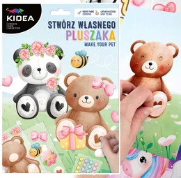 Stwórz Własnego PUPILA Arkusze Z Nalepkami JEDNOROŻEC MIŚ PANDA 3+ Kidea