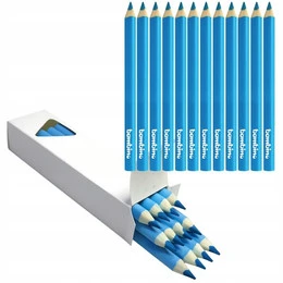 Kredki Trójkątne Grube NIEBIESKIE op. 12 Sztuk Bambino