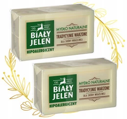 2x BIAŁY JELEŃ Mydło Naturalne Hipoalergiczne Skóra Wrażliwa 2x150g