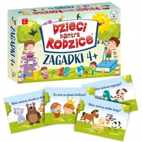 Dzieci Kontra Rodzice Zagadki Gra Rodzinna Planszowa 4+ Kangur