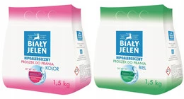 Proszek do prania, hipoalergiczny: Kolor 1,5 kg + Biel 1,5 kg | Biały Jeleń