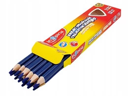 INSPIRIA Kredki Trójkątne Ołówkowe NIEBIESKI Jumbo 12 Sztuk