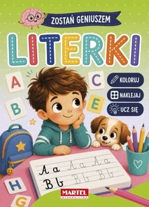 Kolorowanka z naklejkami Zostań geniuszem Literki Praca zbiorowa