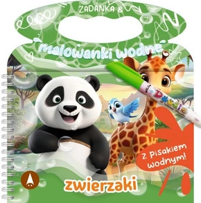 Zadanka i Malowanki Wodne ZWIERZAKI z Pisakiem 3+ Skrzat