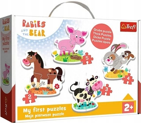 Puzzle Baby Classic Bobaski i Miś na farmie 36127 Trefl