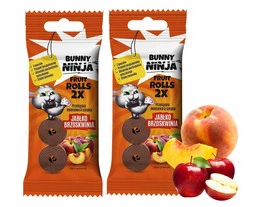 Bunny Ninja Fruit Rolls Jabłko Brzoskwinia 2x30g
