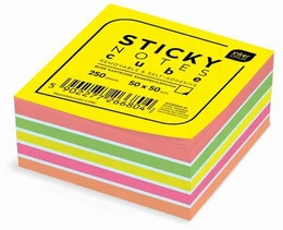 Karteczki samoprzylepne notes 250 karteczek bloczek 50x50 Interdruk