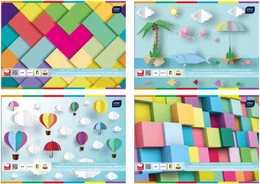 2 szt. x blok techniczny kolorowy INTERDRUK A4 10 ark. 160g