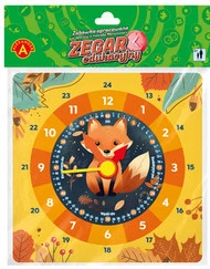 Zegar Zabawka Edukacyjna Tekturowa Lis Lisek 5+ Alexander 2794