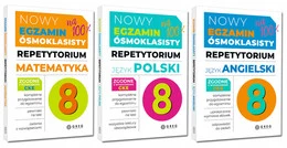 3x Egzamin Ósmoklasisty MATEMATYKA POLSKI ANGIELSKI Repetytorium Greg