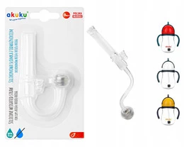 Zapasowa Słomka Silikonowa z Odważnikiem A0167 Do Bidonów Akuku