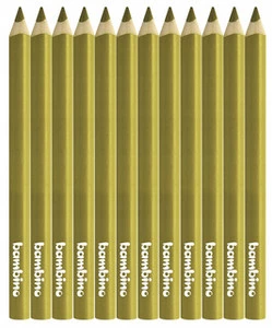 Kredki Trójkątne Grube op. 12 szt. Złote Bambino