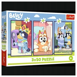 Puzzle Rodzina Bluey Trefl 34890 + 3 układanki 50 el.