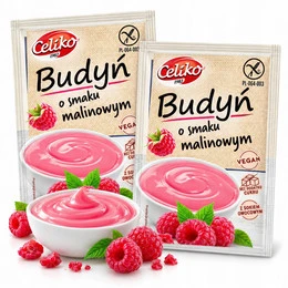 Budyń malinowy bez glutenu, bez cukru CELIKO 40g x2