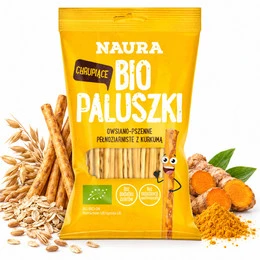 Paluszki OWSIANO ORKISZOWE z Kurkumą BIO 45g NAURA