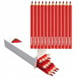 Kredki Trójkątne Grube CZERWONE op. 12 Sztuk Bambino