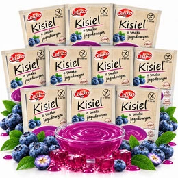Kisiel JAGODOWY Bez DODATKU CUKRU Bezglutenowy CELIKO 40g x10