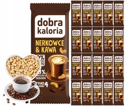 20x DOBRA KALORIA Zdrowy Baton Orzech Nerkowca i Kawa Błonnik Bez Cukru