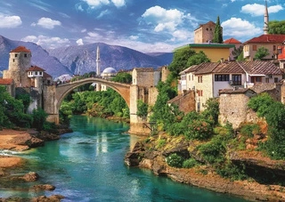 Puzzle 500 Układanka STARY MOST W MOSTARZE Góry Miasto Bośnia 10+ Trefl