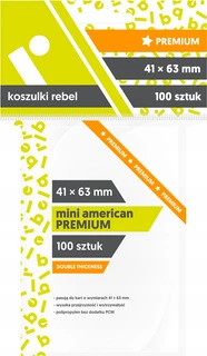 KOSZULKI NA KARTY Rebel Mini American Premium 41x63mm 100 Sztuk