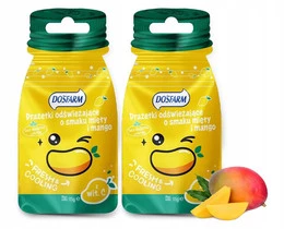 Cukierki Drażetki Odświeżające o Smaku MIĘTA i MANGO Dosfarm 15g x2