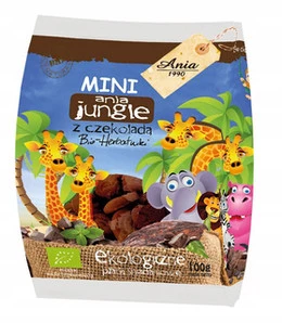 Bio Ania Ciastka z czekoladą mini jungle 100 g Bio