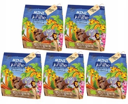 5x BIO Ania Herbatniki Kakaowe Mini Jungle 500g