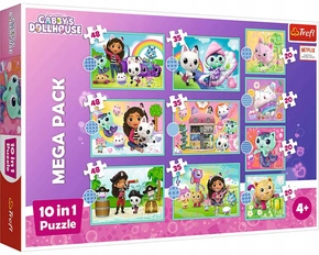 Puzzle Układanka 10w1 W ŚWIECIE GABI Koci Domek Gabi 329 El. Trefl