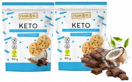 Keto Mini Ciasteczka Kokos Czekolada Dwupak Frank & Oli 180g