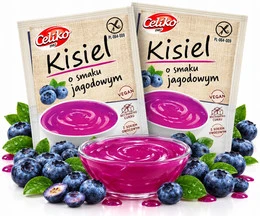 Kisiel Jagodowy Bez DODATKU CUKRU o smaku Jagody Bezglutenowy CELIKO 40g x2
