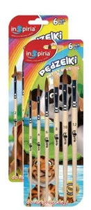 PĘDZELKI PĘDZLE DO FARB 6SZT INSPIRIA
