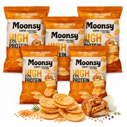 Moonsy Chipsy z soczewicy pieczony kurczak High Protein 60g x5
